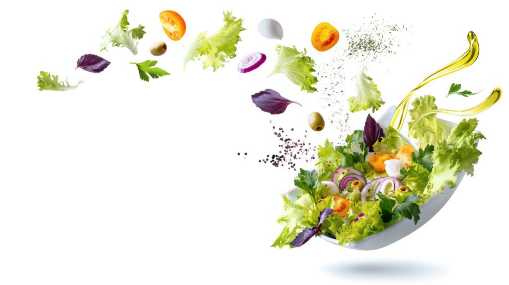 Plato de ensalada curso de cocina