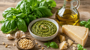 receta facil de salsa pesto para pasta y comida italiana