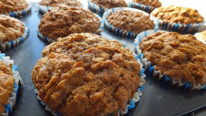 Receta de muffin de avena y zanahoria