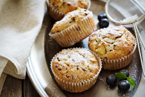 receta de muffin de avena y banano