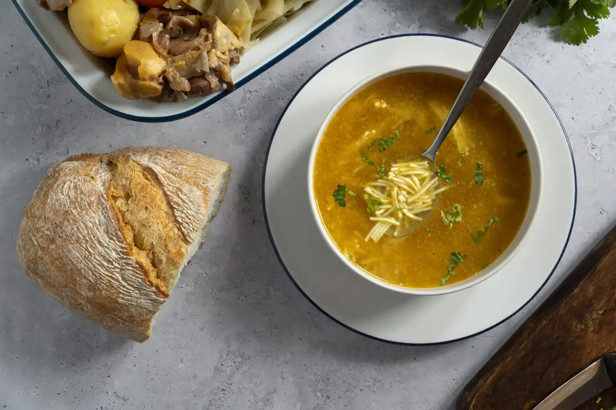 Receta de sopa de pollo gourmet
